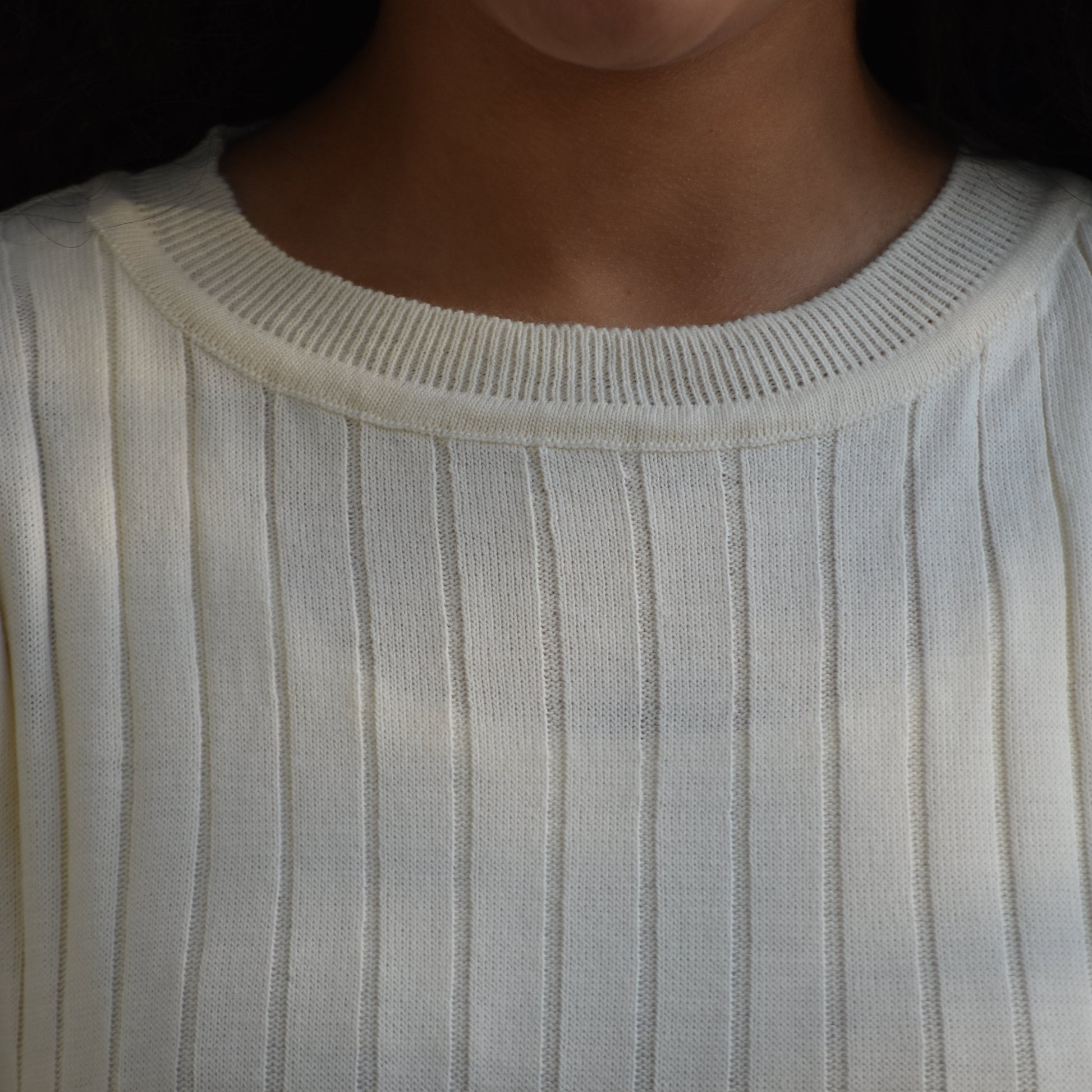 Vestido de lana largo beige