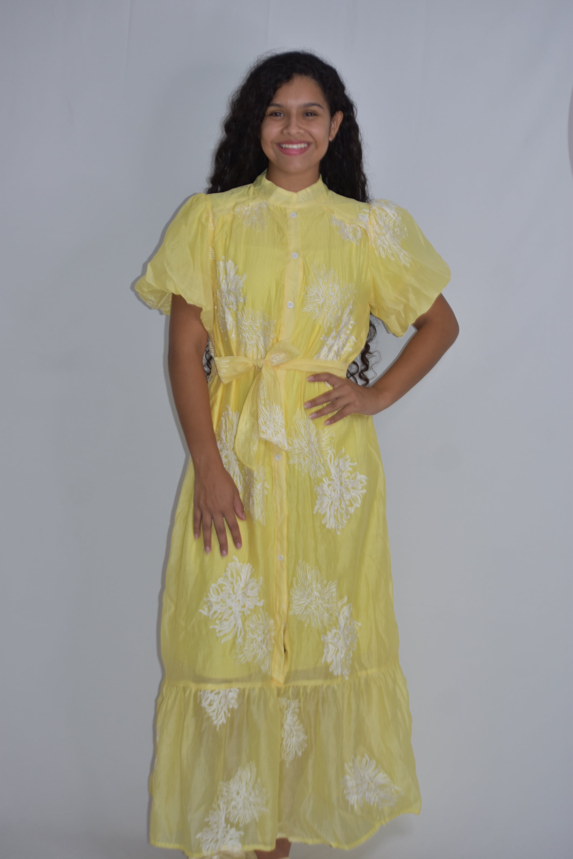 Vestido largo amarillo