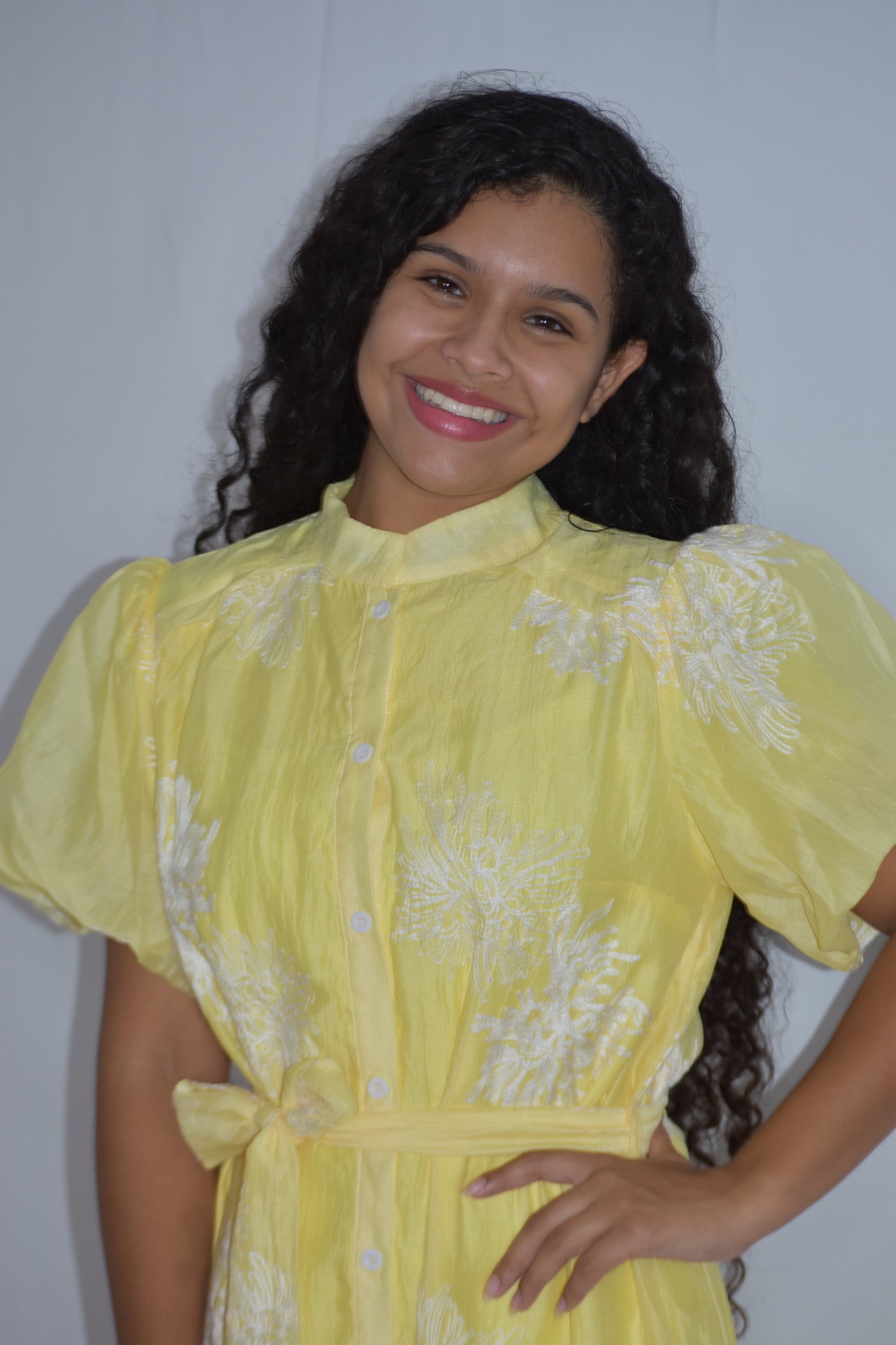 Vestido largo amarillo