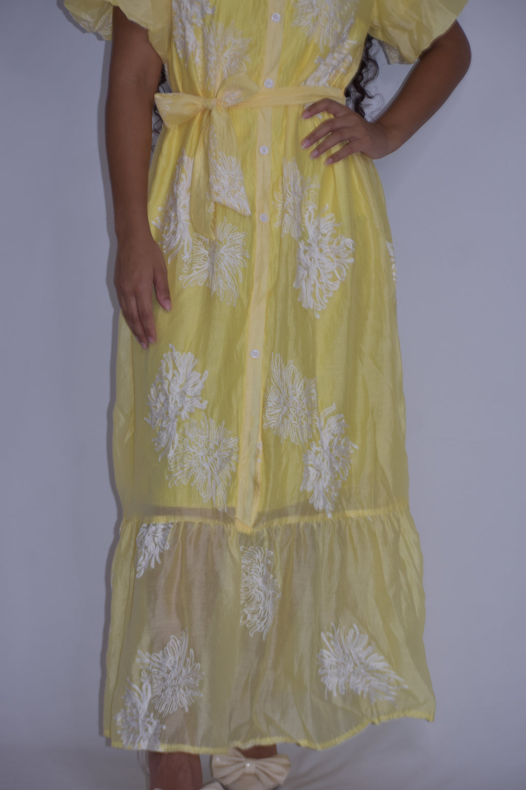 Vestido largo amarillo