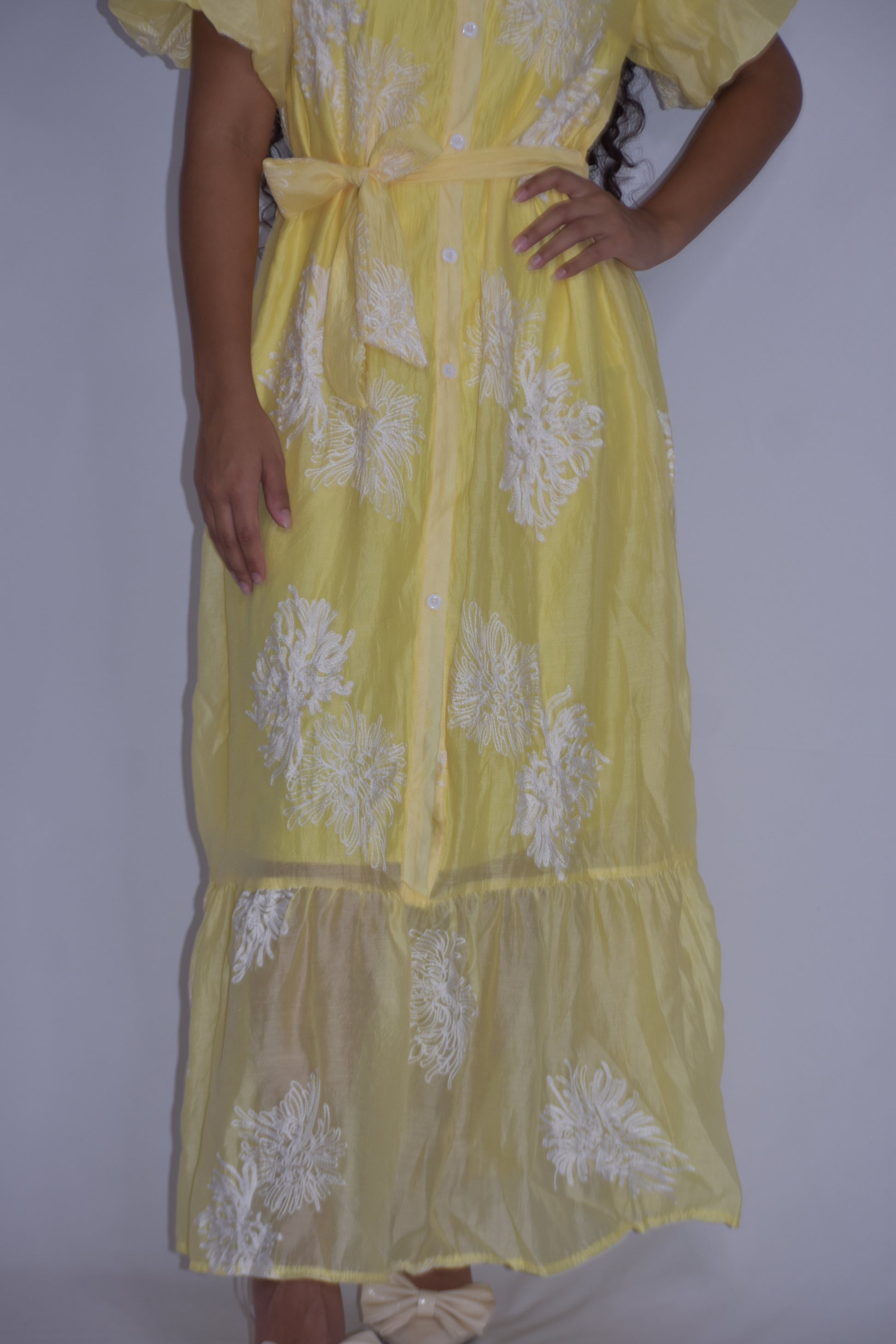 Vestido largo amarillo