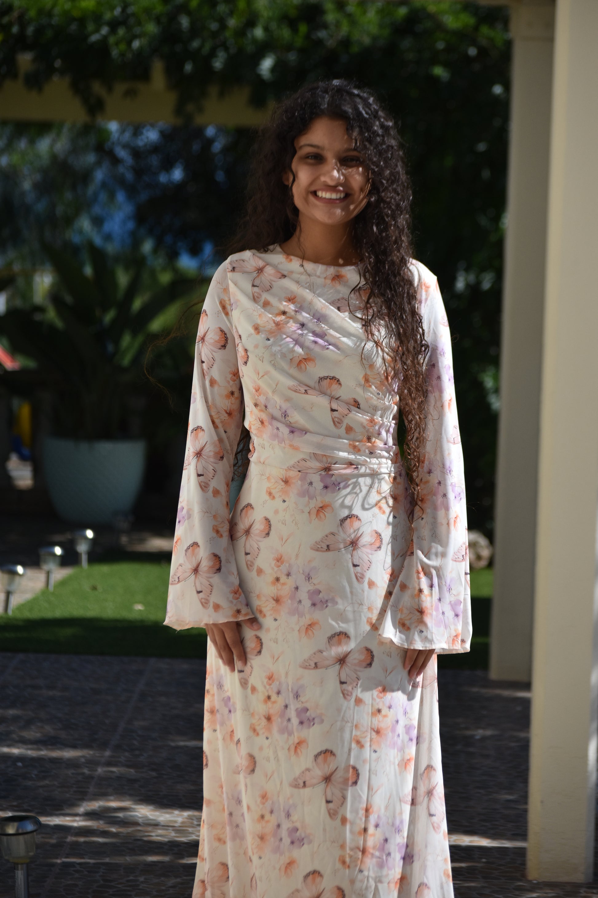 Vestido con recogida con cintura