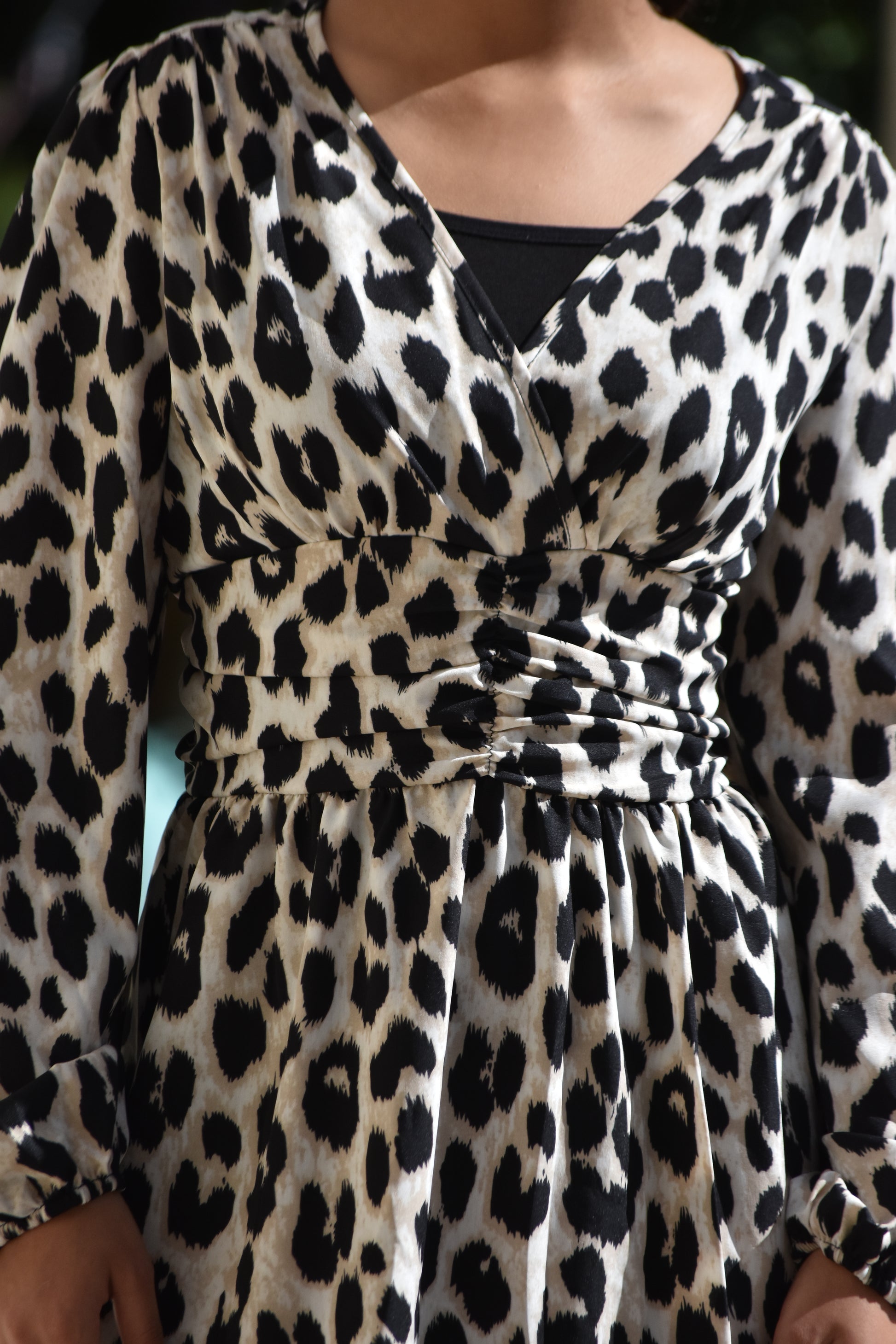 Vestido estampado de leopardo